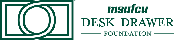 MSUFCU Desk Drawer Foundation in forest green